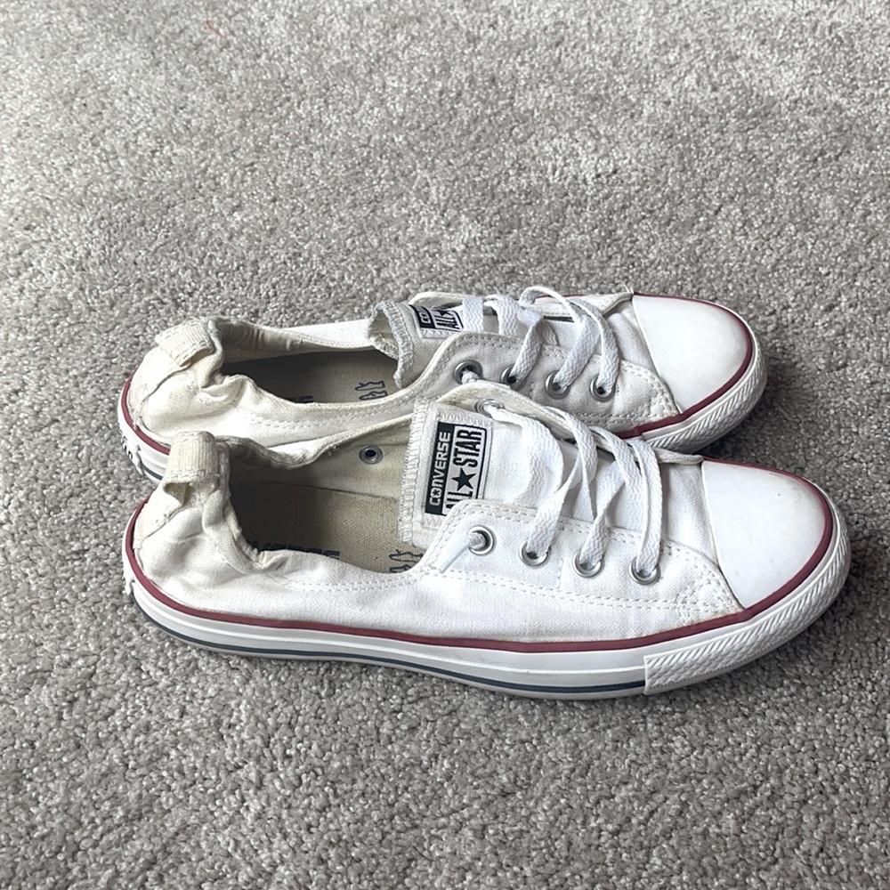 White Shoreline Chuck Taylors